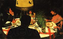 Felix Vallotton Dinner Norge oil painting art